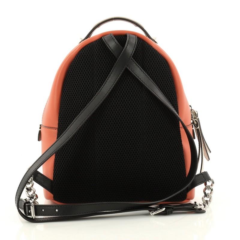 Orange Fendi By The Way Backpack Leather Mini