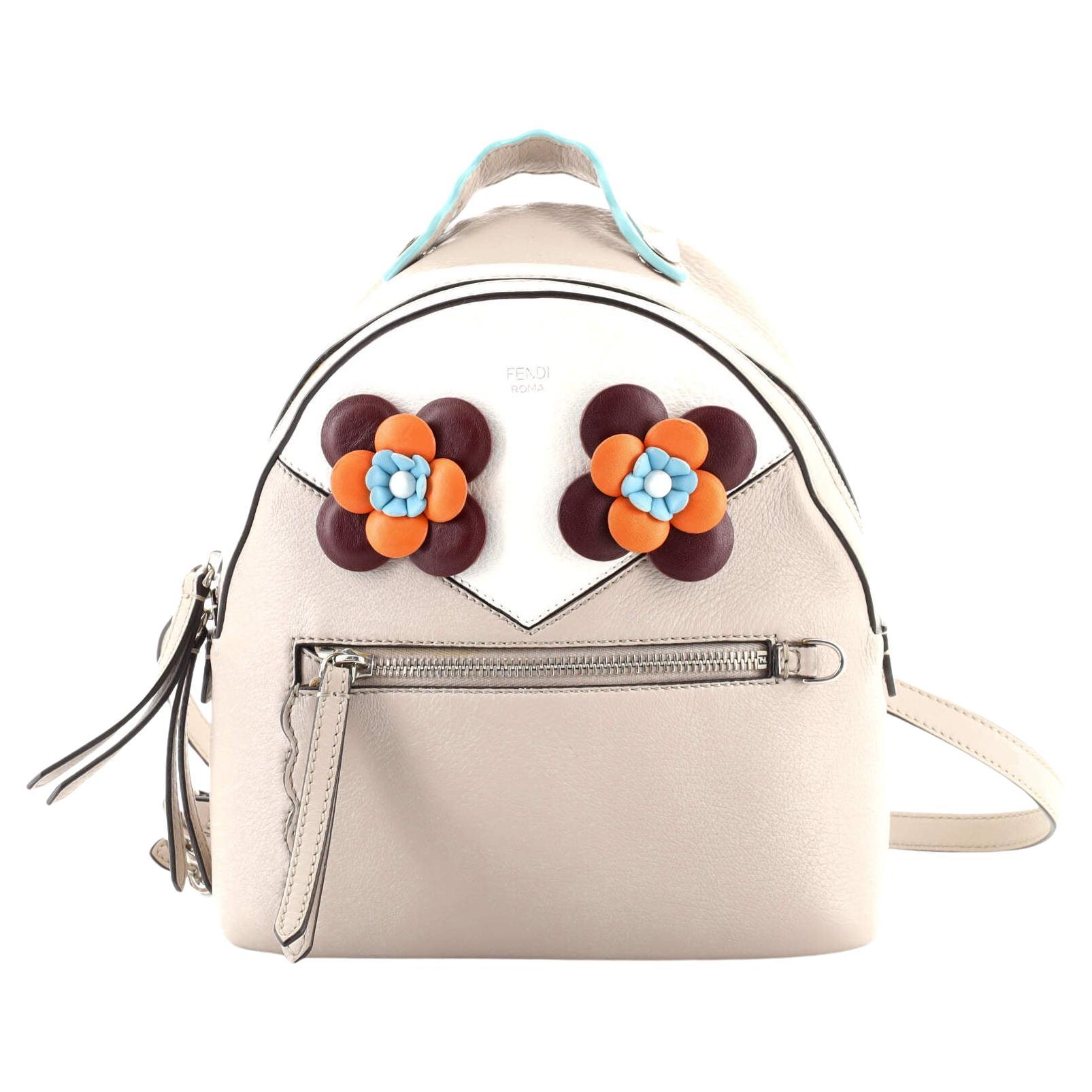 Fendi By The Way Flowerland Backpack Embellished Leather Mini