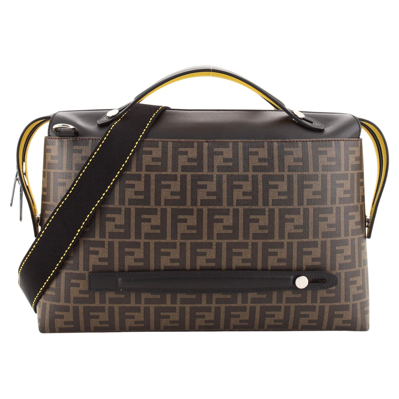 FENDI Italian VINTAGE Tan Leather Carry On TRAVEL BAG Suitcase ...