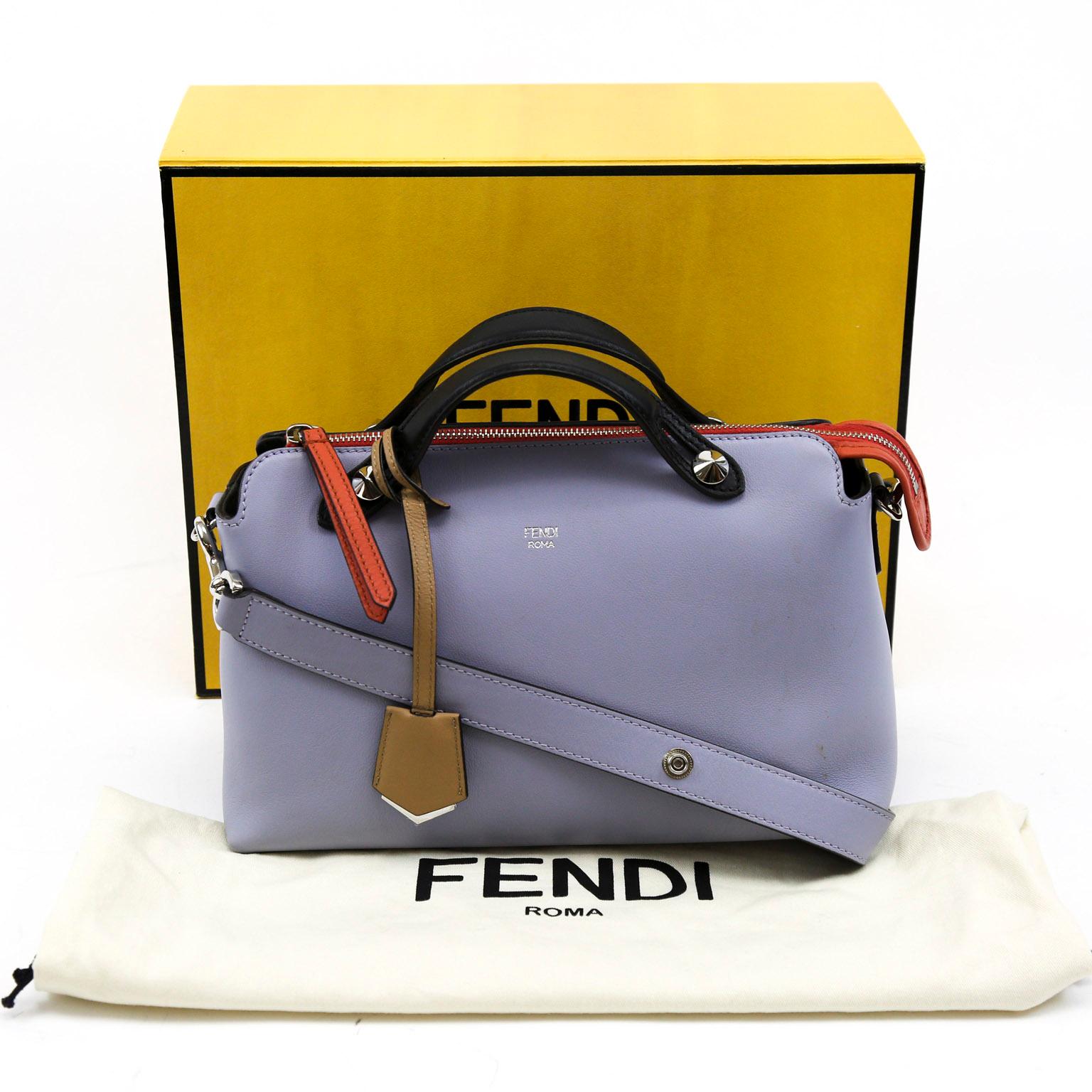 Gray Fendi By The Way Lilac Small Leather Cross-body Satchel Bag