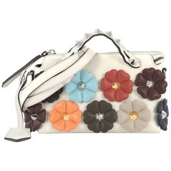 Fendi By The Way Satchel Floral Embellished Leather Mini