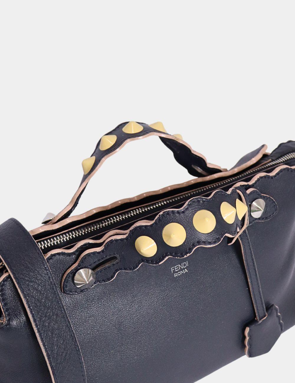 Fendi By The Way Satchel, features a two handles, detachable shoulder strap and one interior pocket.

Material: Leather
Hardware: Silver
Height: 18cm
Width: 28.5cm
Depth: 12cm
Handle Drop: 4cm
Overall condition: Fair
Interior condition: Signs of