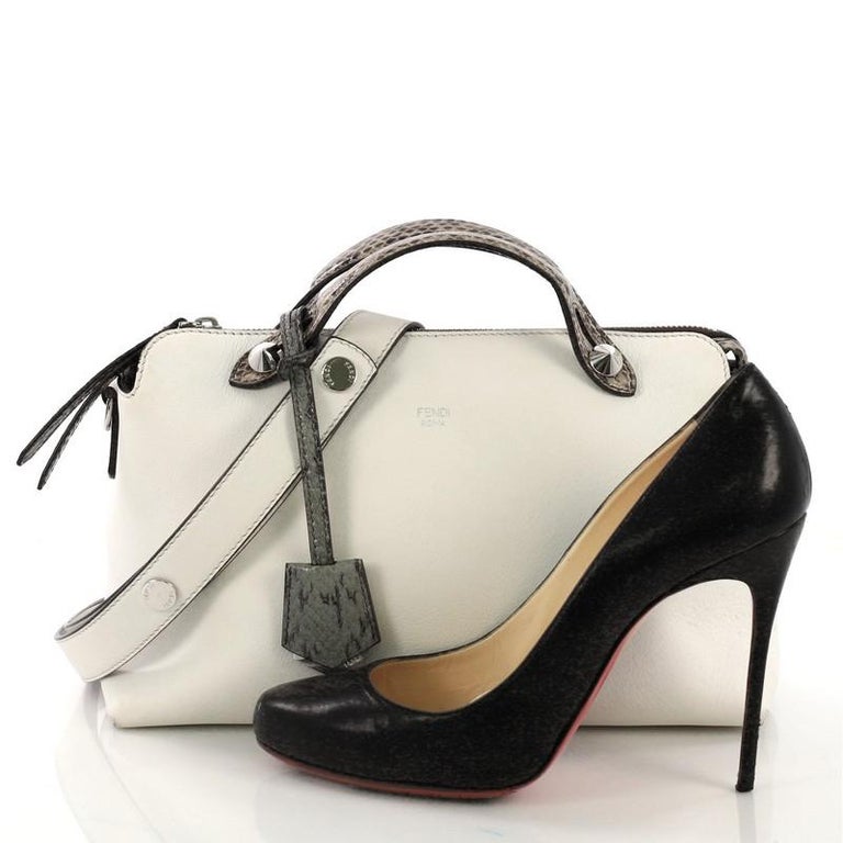 fendi by the way satchel patchwork python small at... Fendi By The Way Satchel Leather with Python Small at 1stDibs