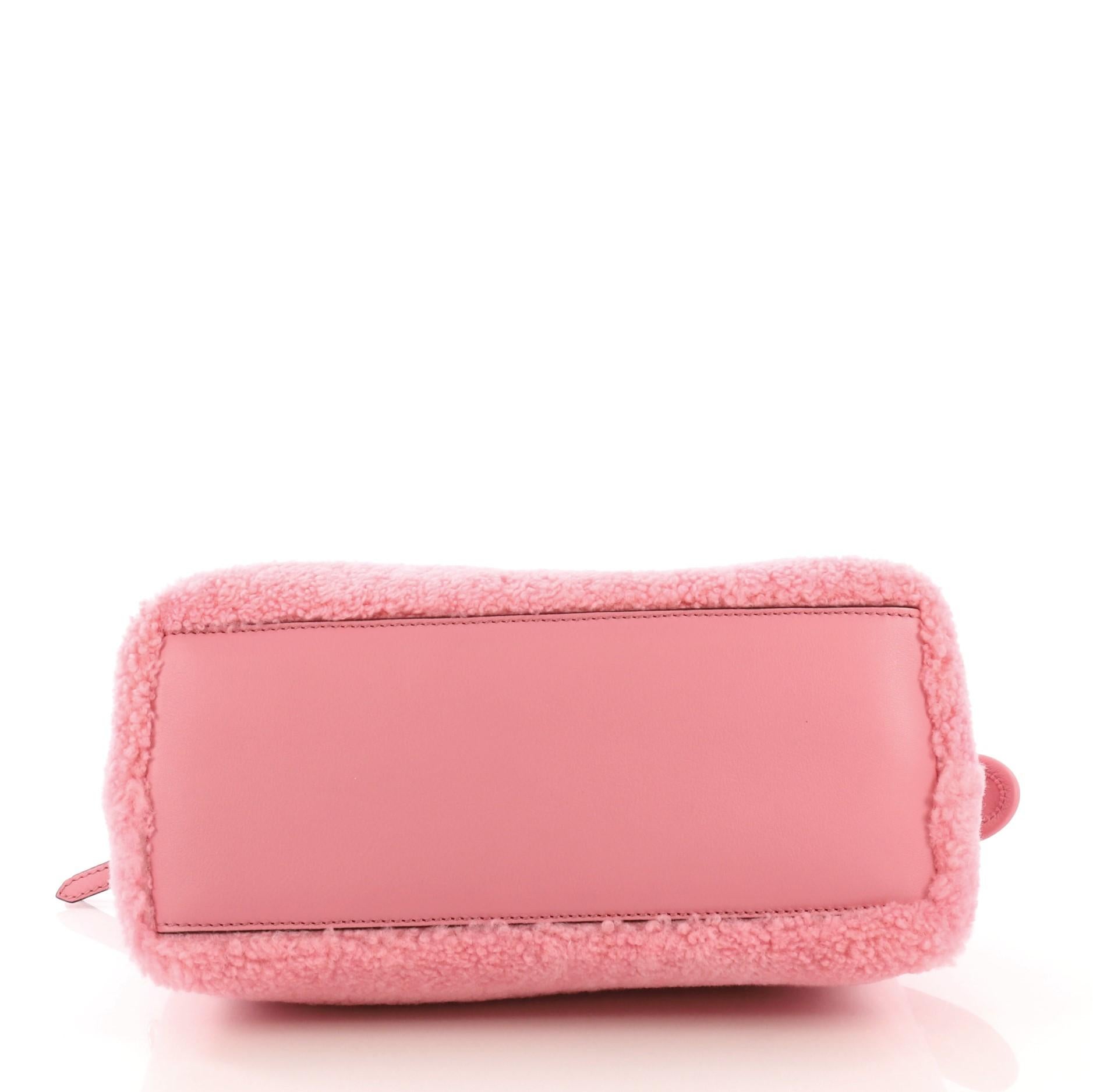 Women's Fendi By The Way Satchel Shearling Small