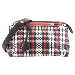 Fendi By The Way Satchel Woven Plaid Leather Small