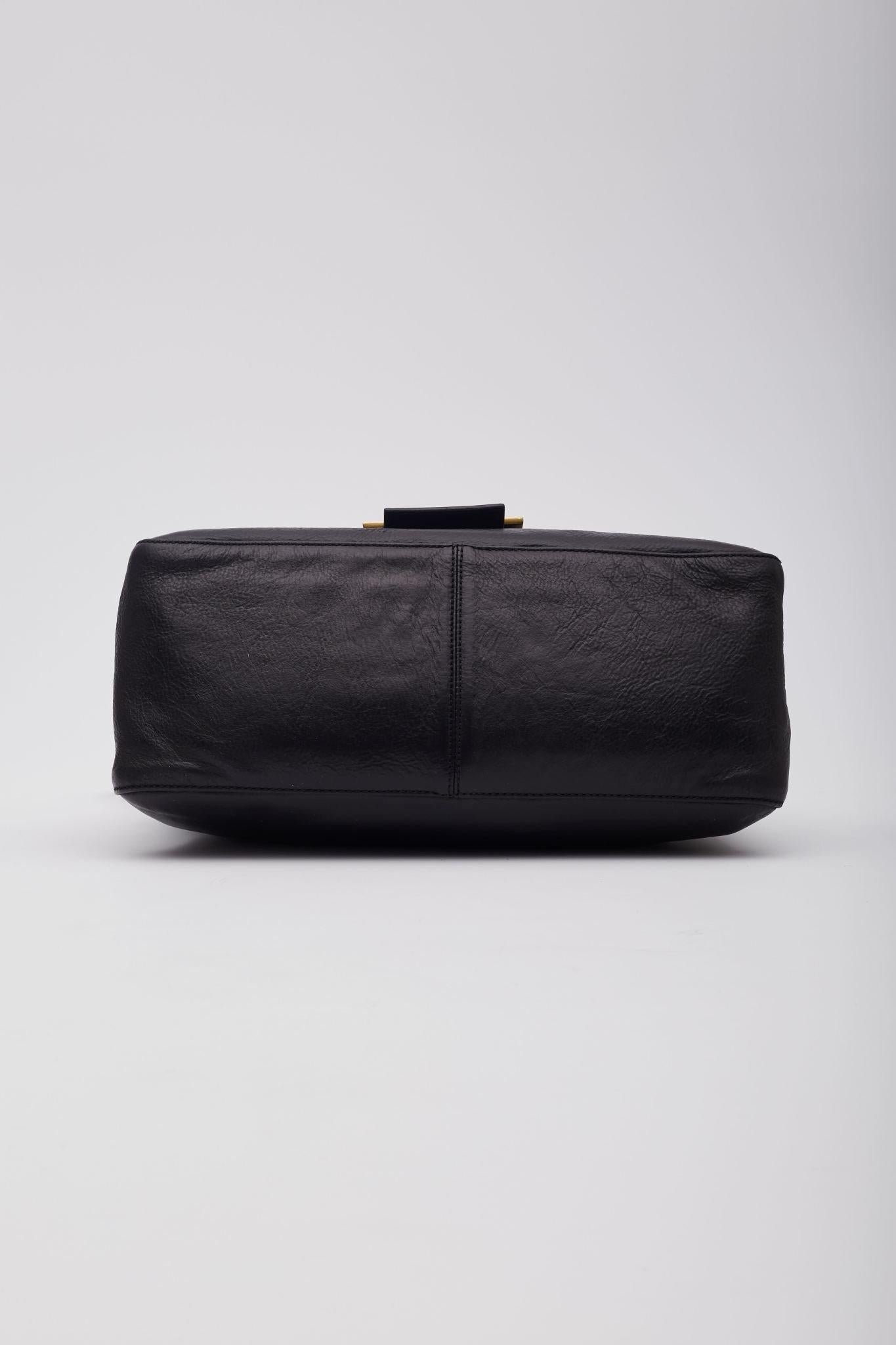  Baguette Fendi en cuir noir Big Forever Mama Pour femmes 