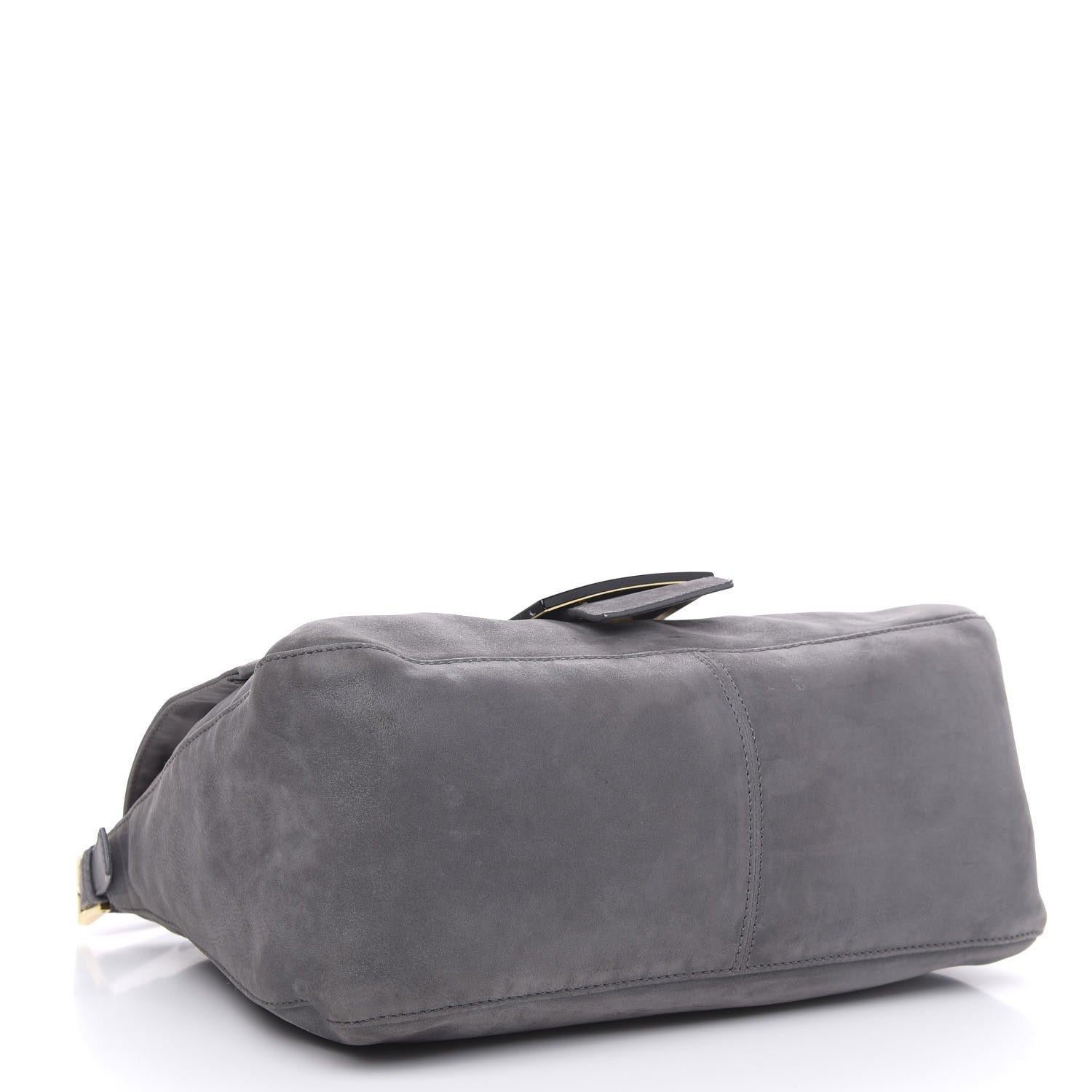 Women's Fendi Calfskin Black Textured Leather Big Forever Mama Baguette For Sale