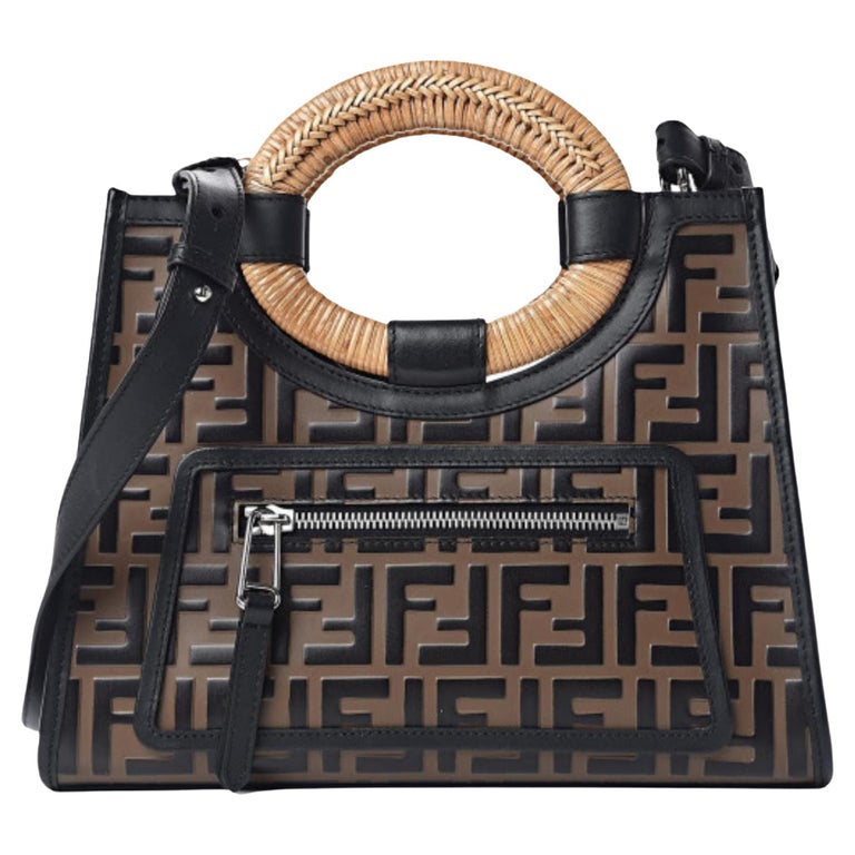 Fendi Calfskin FF 1974 Small Runaway Shopper Tote (2019) at