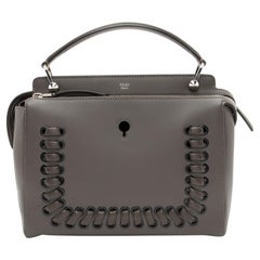 Fendi Calfskin Whipstitch Dotcom Medium Satchel