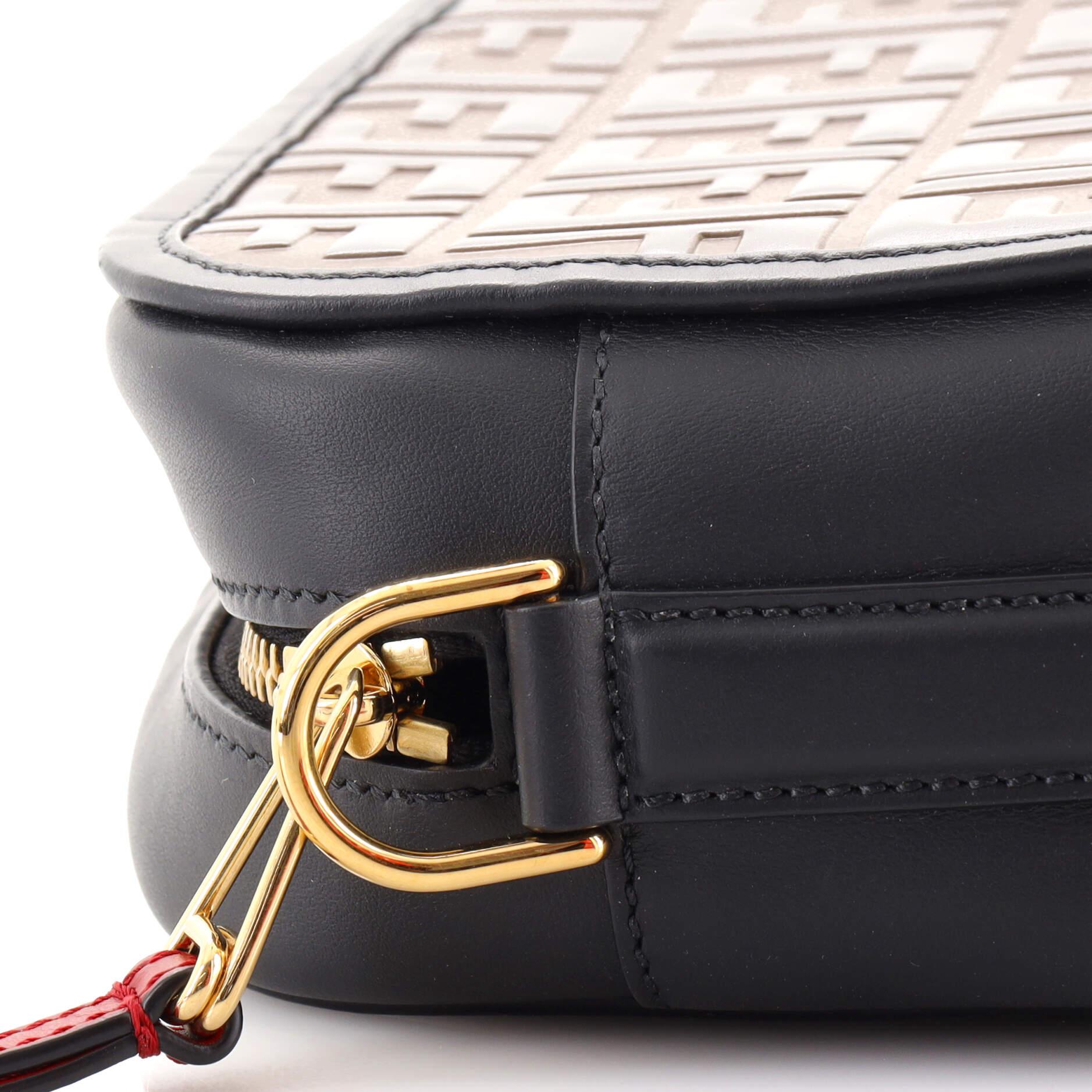Women's or Men's Fendi Camera Bag Zucca Embossed Leather Medium
