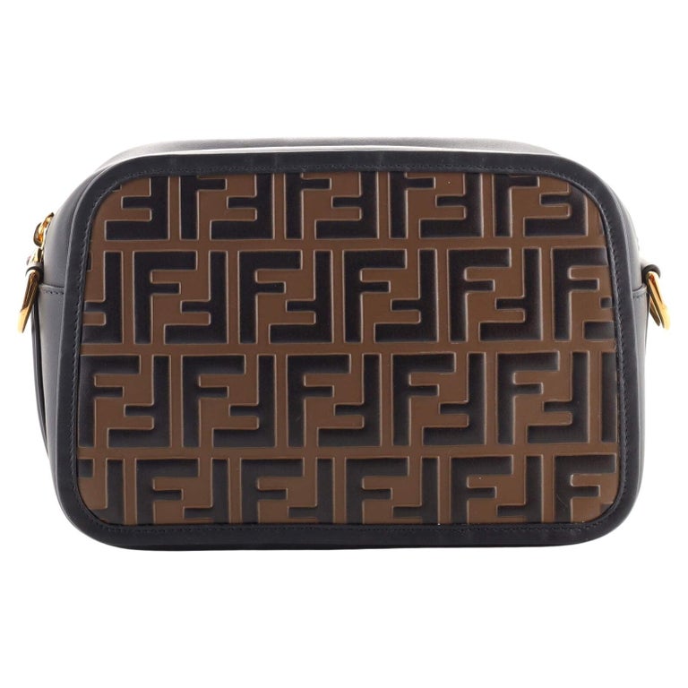 Fendi Camera Bag Zucca Embossed Leather Medium at 1stDibs
