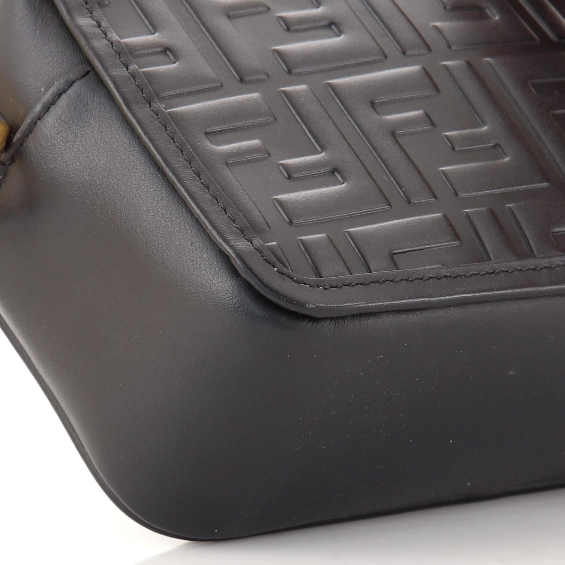 Fendi Camera Bag Zucca Embossed Leather Small In Good Condition In NY, NY
