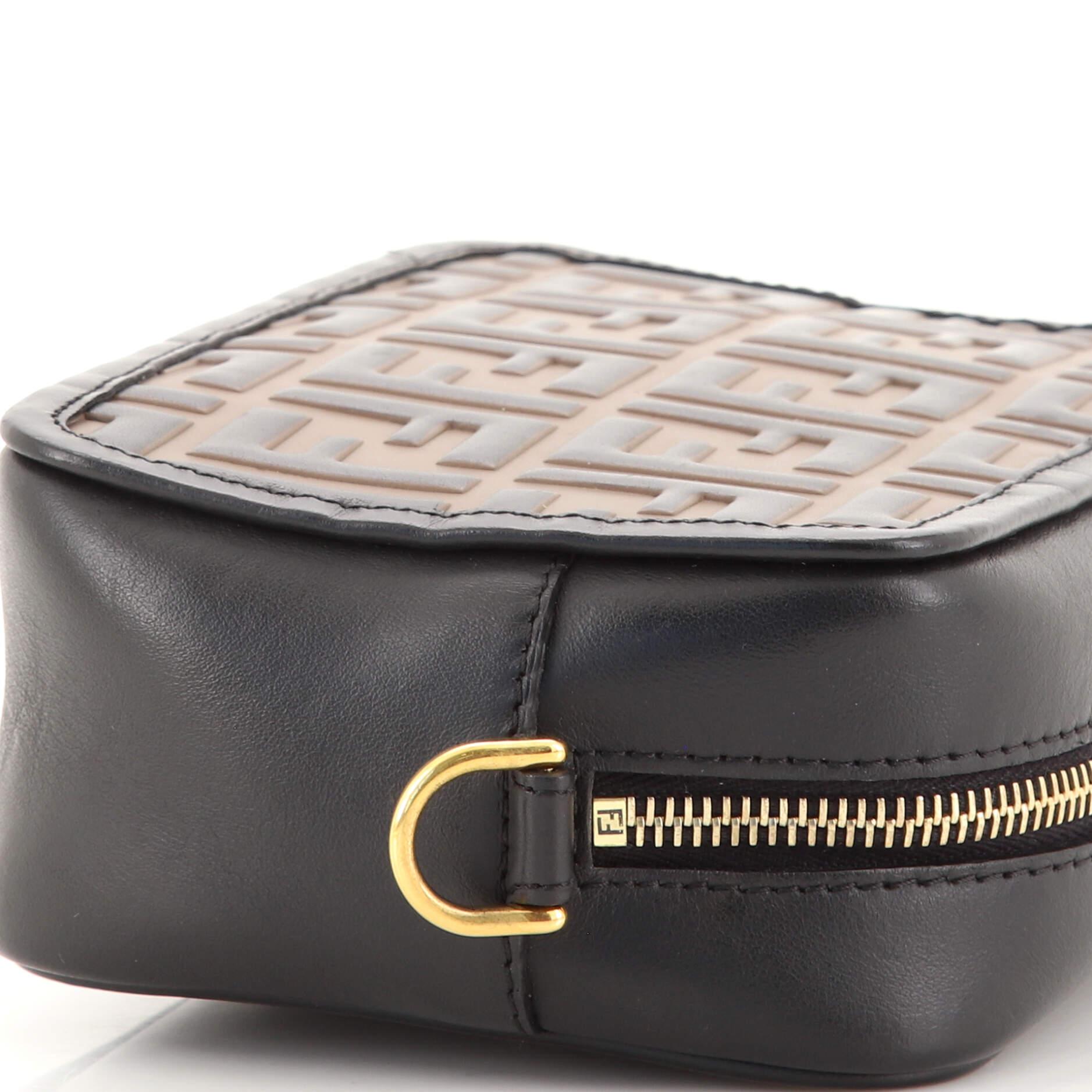Women's or Men's Fendi Camera Bag Zucca Embossed Leather Small
