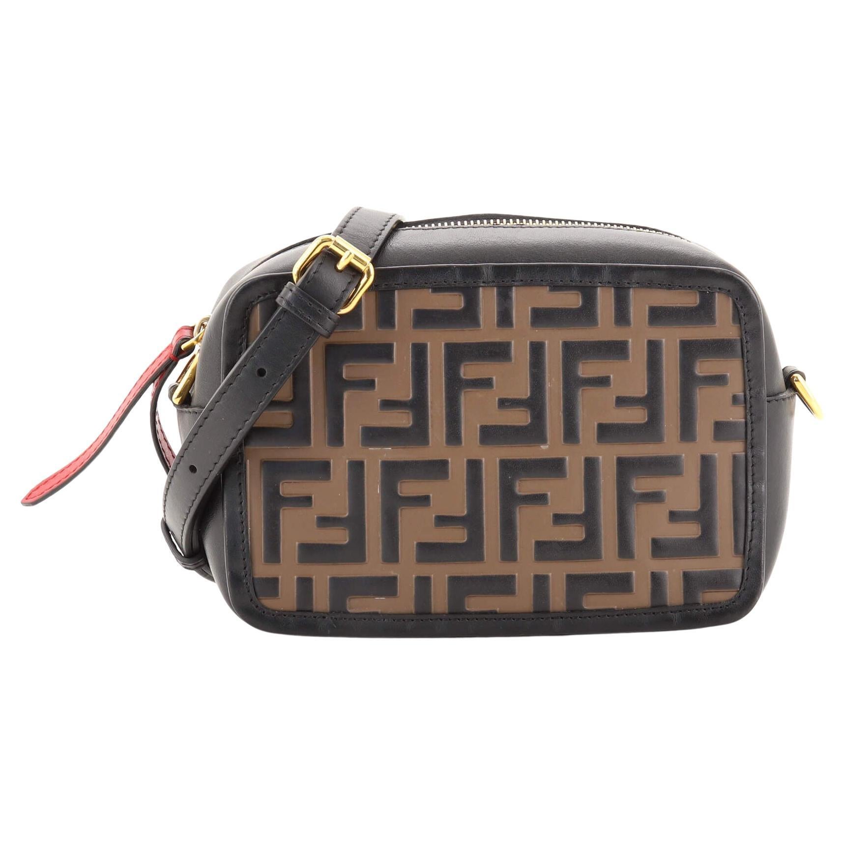 Fendi Camera Bag Zucca Embossed Leather Small at 1stDibs | fendi mini ...