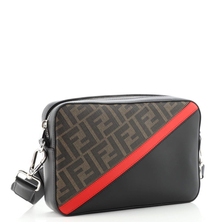 Fendi Camera Case Bag Zucca Coated Canvas and Leather Small For Sale at