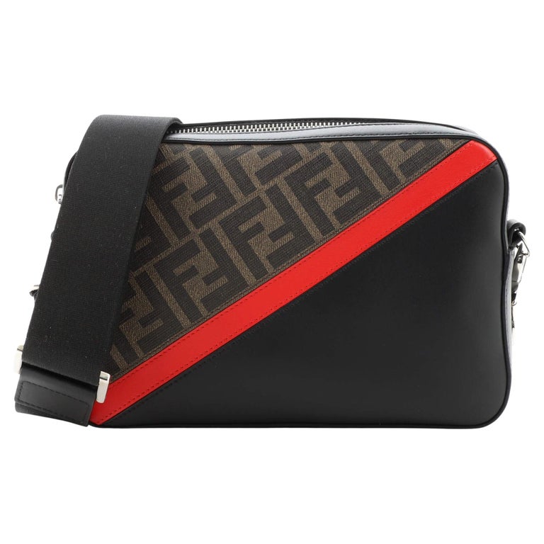Fendi Camera Case Bag Zucca Coated Canvas and Leather Small For Sale at