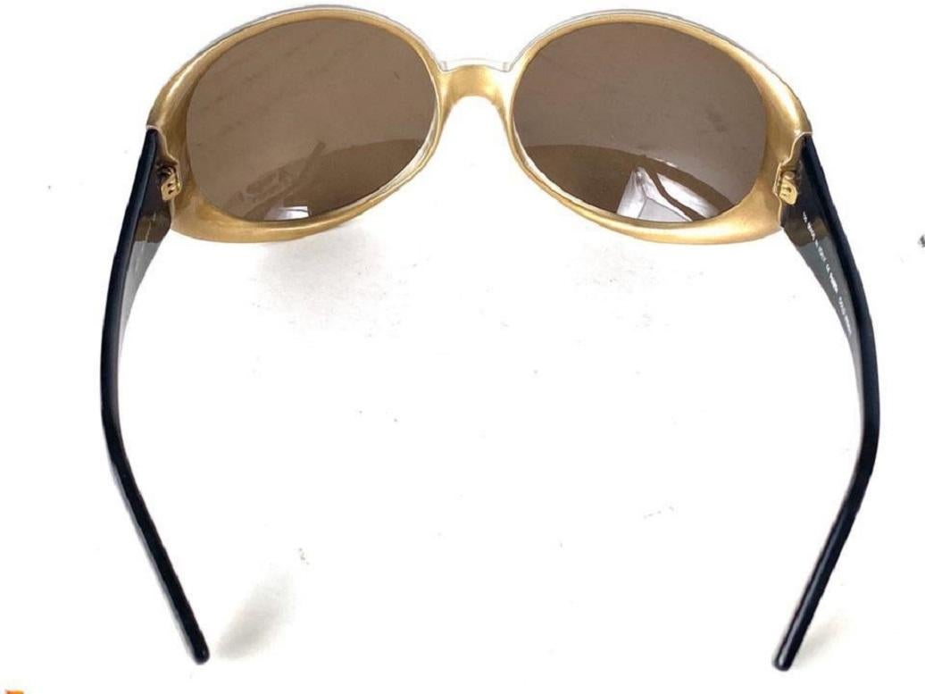 Fendi Caramel Brown and Black Fs370 Ff Bug Eye 5ff65 Sunglasses For Sale 8