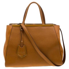 Fendi Karamellbraune Leder-Tasche Medium 2jours