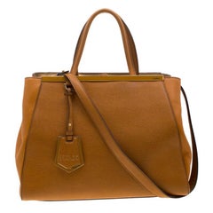 Fendi Caramel Saffiano Leather 2Jours Top Handle Bag