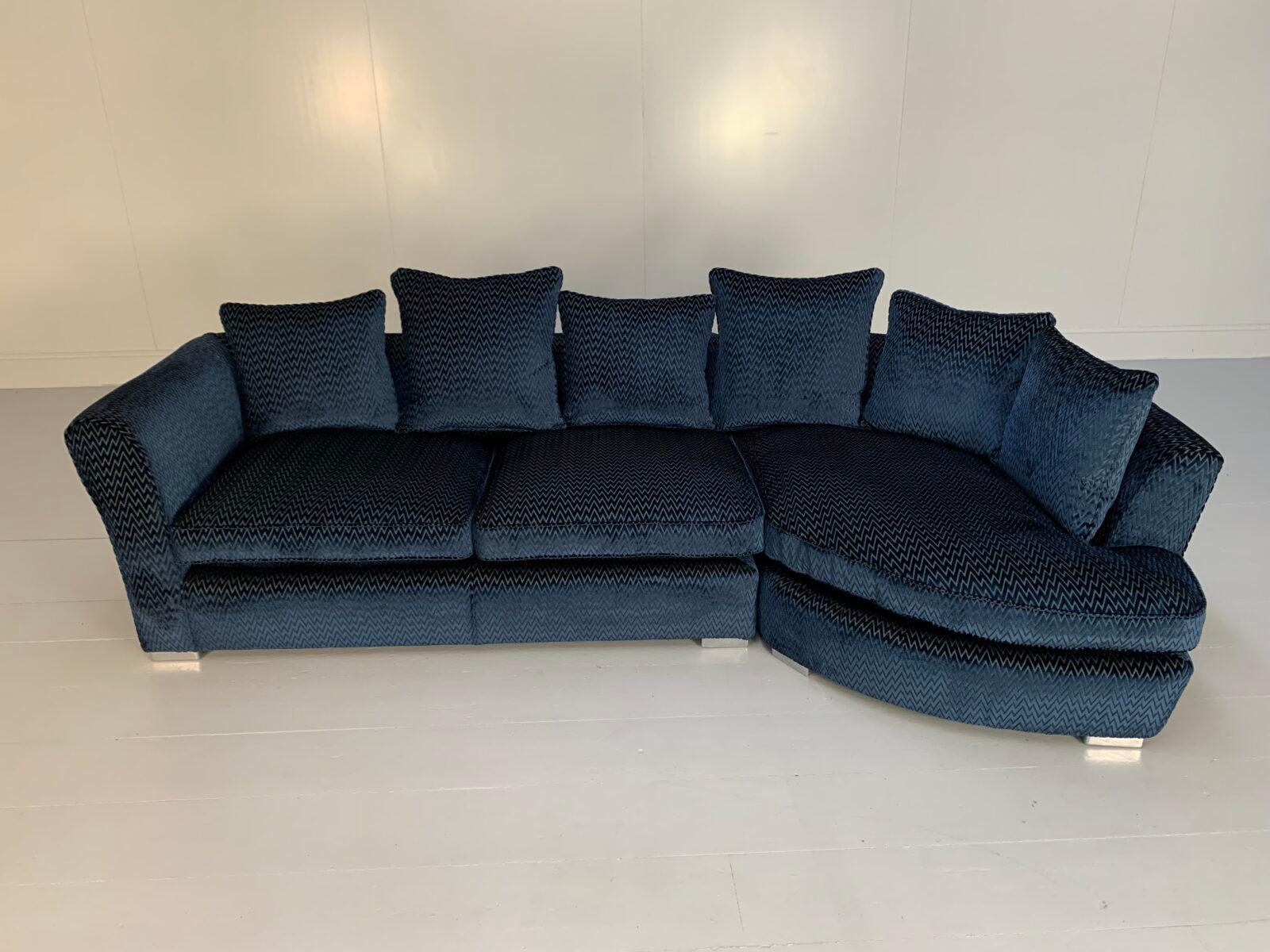 On offer on this occasion is an immaculate, superb, large 4-Seat L-shape Sofa from the world renown Italian furniture house of Fendi Casa.

As you will no doubt be aware by your interest in this Italian masterpiece, Fendi Casa pieces are the epitome