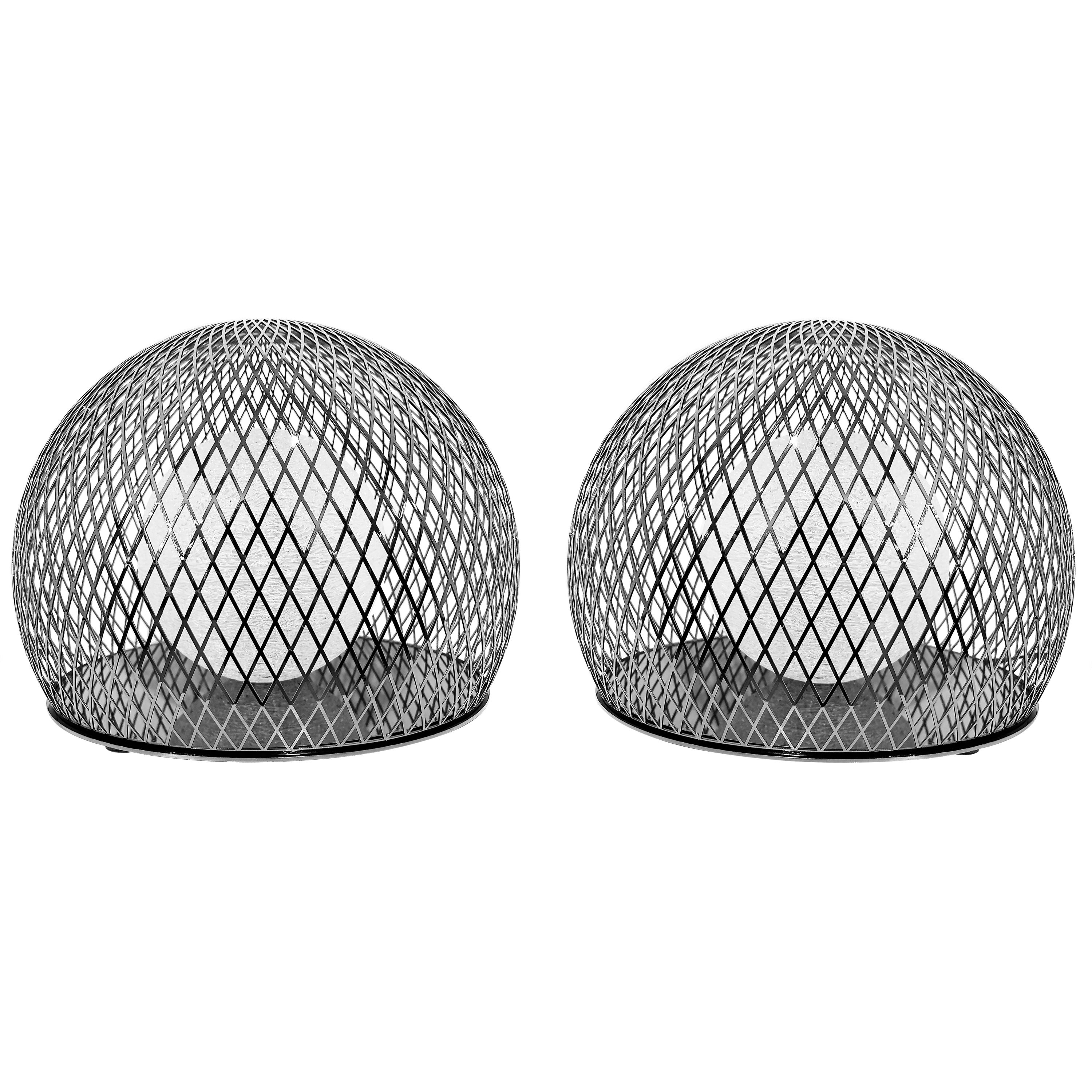 Lámparas de mesa "Agata" de Fendi Casa en cristal de Murano y metal, recableadas y en funcionamiento