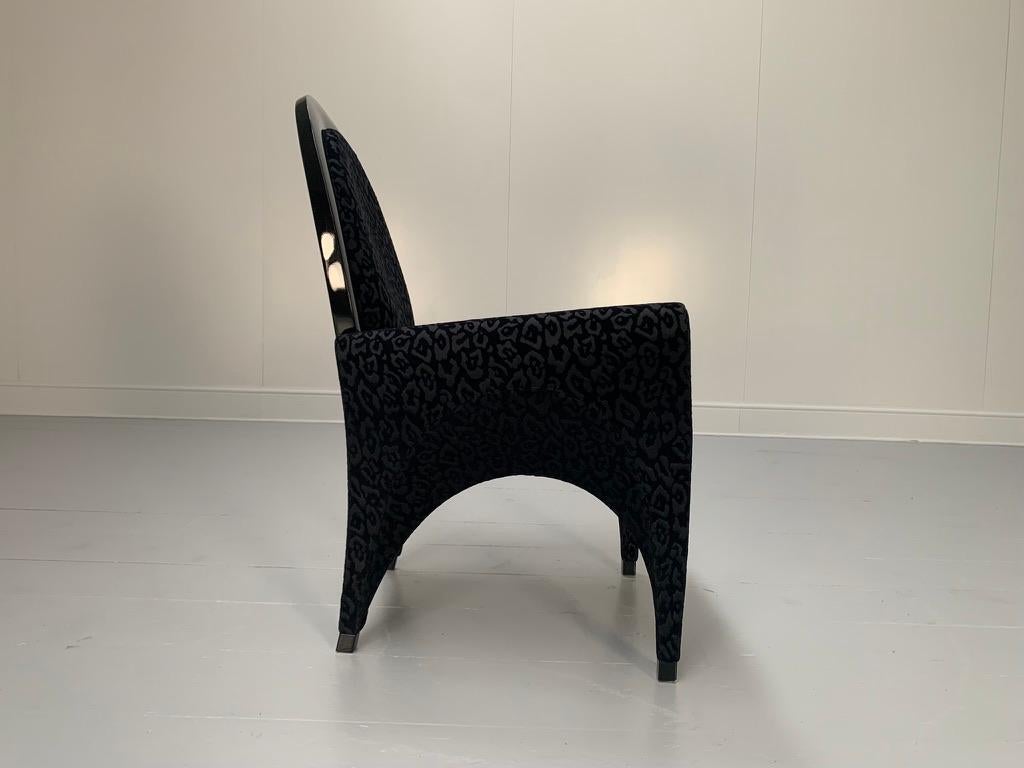 Fendi Casa Armchair - In Black Dark Grey Motif Fabric For Sale 5