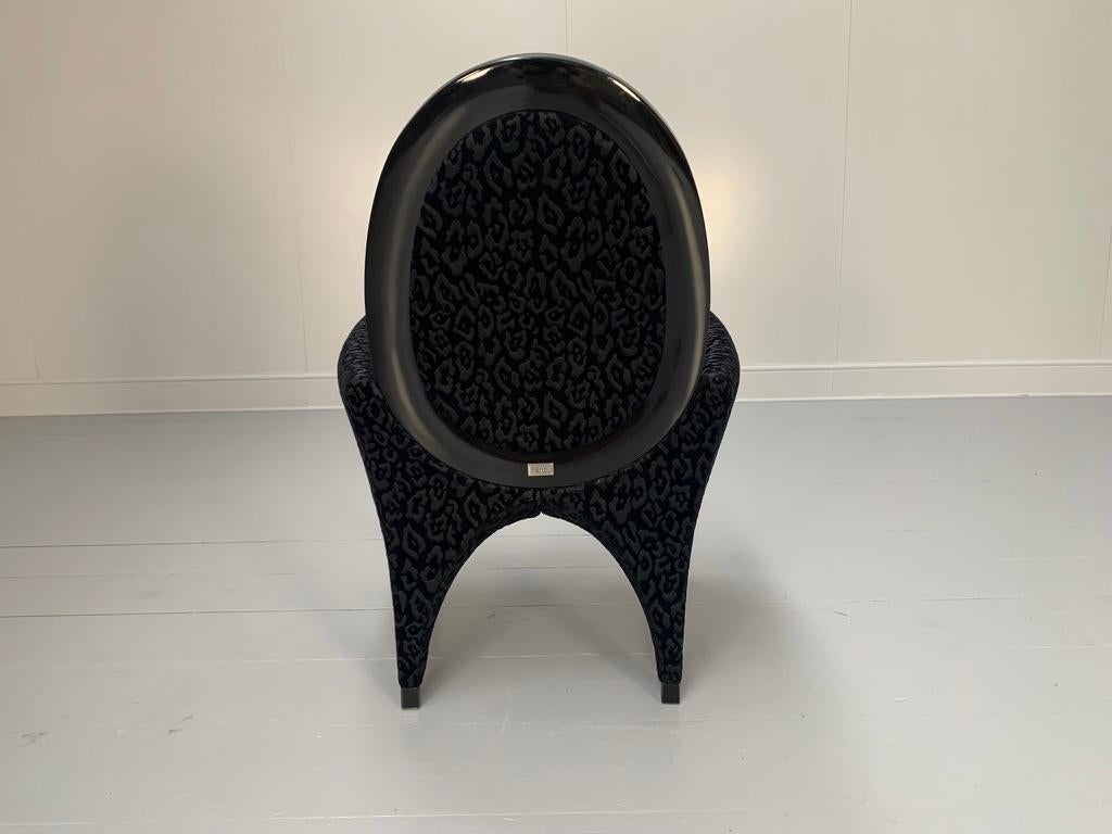 Fendi Casa Armchair - In Black Dark Grey Motif Fabric For Sale 7
