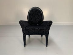 Fendi Casa Armchair - In Black Dark Grey Motif Fabric