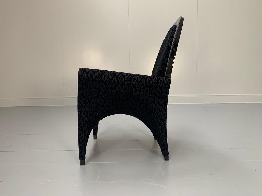 Fendi Casa Armchair - In Black Dark Grey Motif Fabric For Sale 2