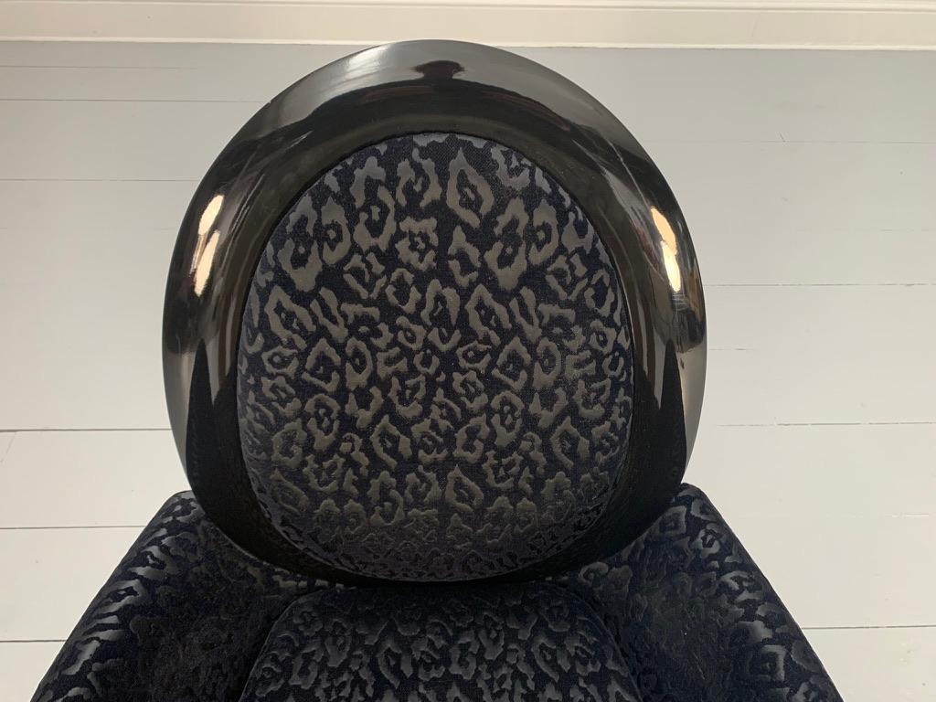 Fendi Casa Armchair - In Black Dark Grey Motif Fabric For Sale 3