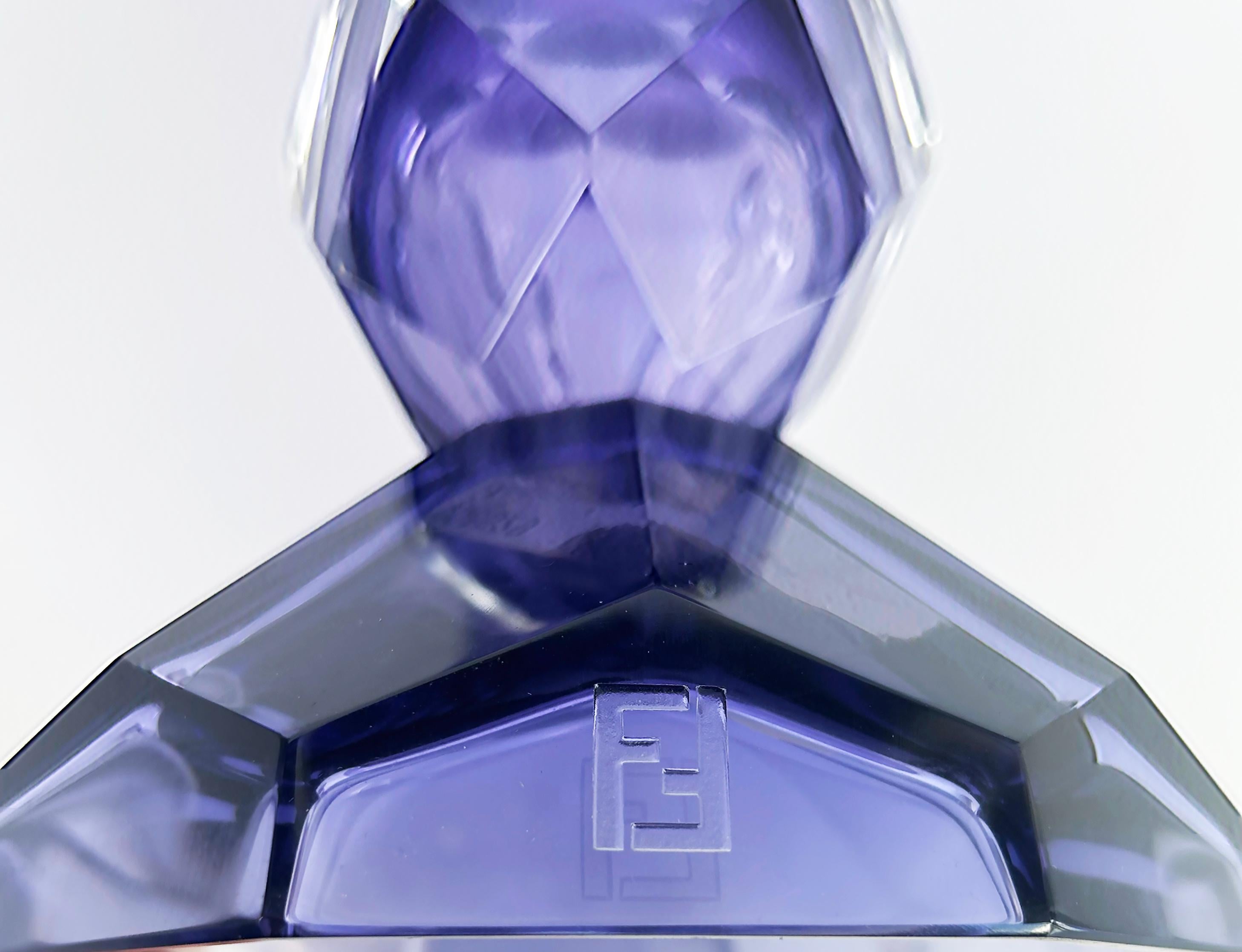 Fendi Casa Hand-blown Vetri Glass Artístico Murano Vase, Amethyst Faceted Cut 

Offered for sale is one Fendi Casa hand-blown vases manufactured in Italy by Vetri Artístico Murano. We offer two vases for sale in separate listing's. These amethyst