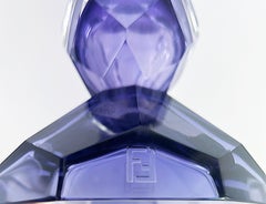 Fendi Casa Hand-blown Vetri Glass Artístico Murano Vase, Amethyst Faceted Cut