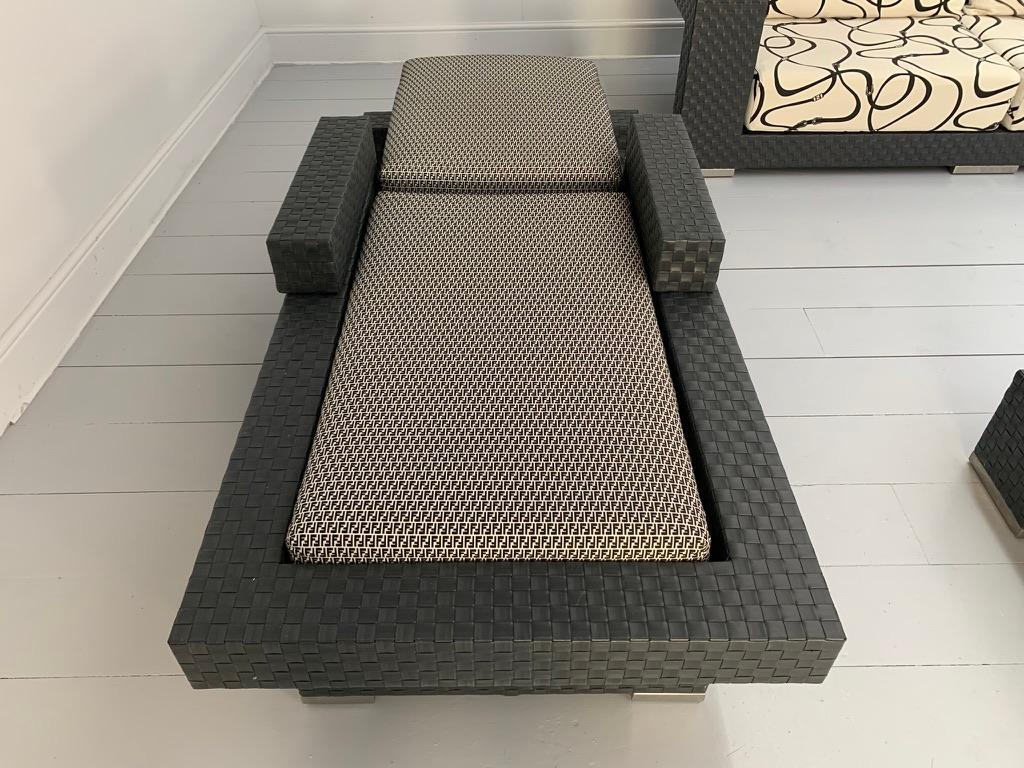 Fendi Casa Outdoor Furniture - Sofa, Armchair, Lounger & Large Table For Sale 7