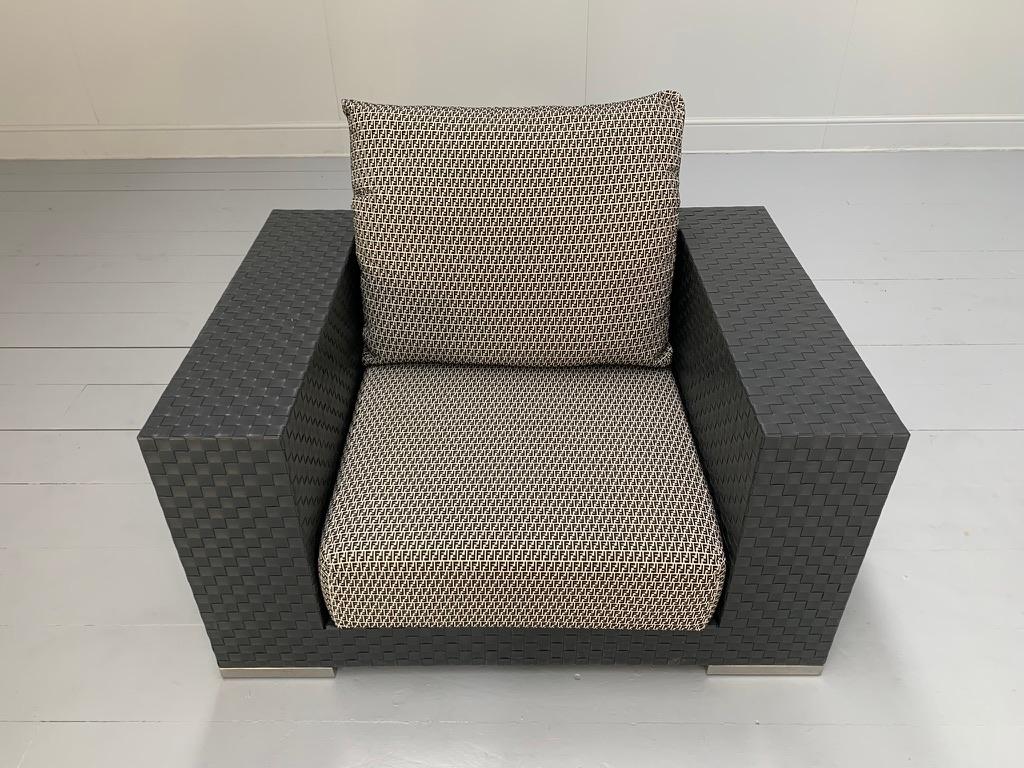 Fendi Casa Outdoor Furniture - Sofa, Armchair, Lounger & Large Table For Sale 9