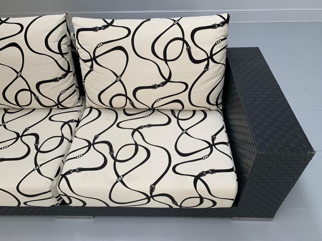 Contemporary Fendi Casa Outdoor Furniture - Sofa, Armchair, Lounger & Large Table For Sale
