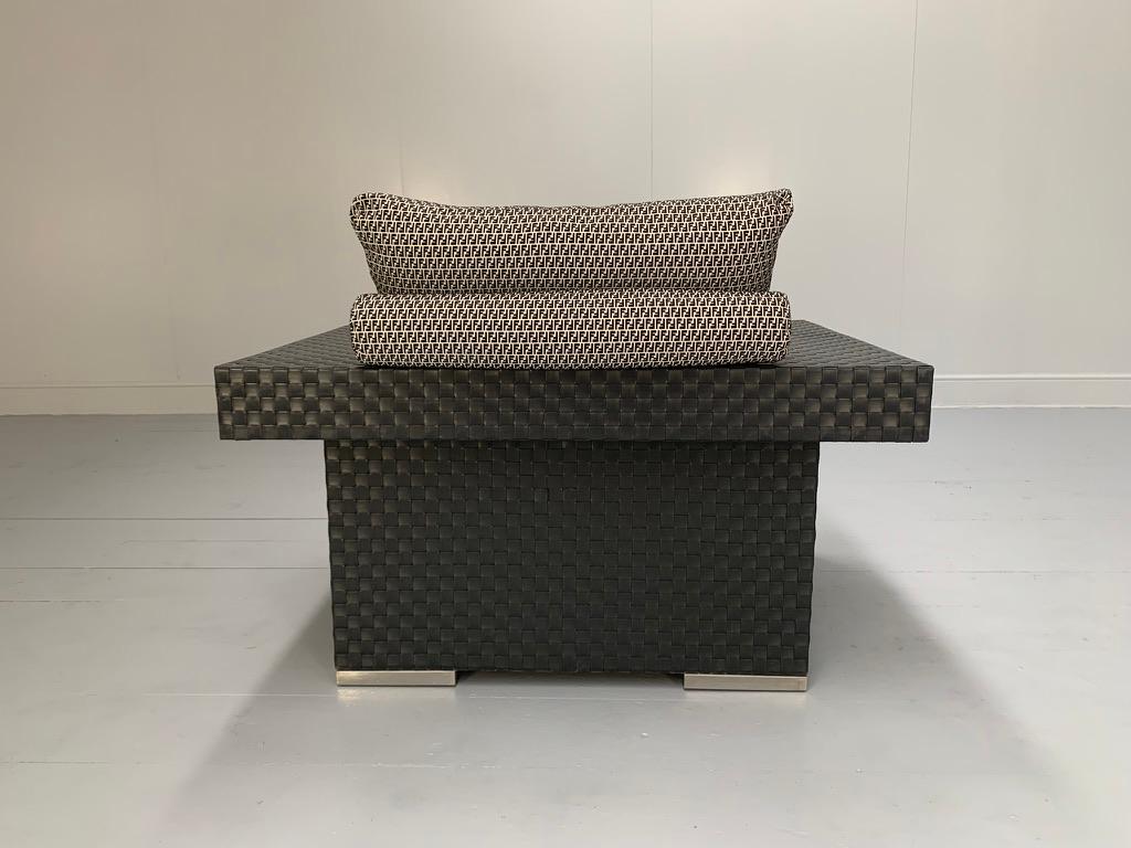 Fendi Casa Outdoor Furniture - Sofa, Armchair, Lounger & Large Table For Sale 3