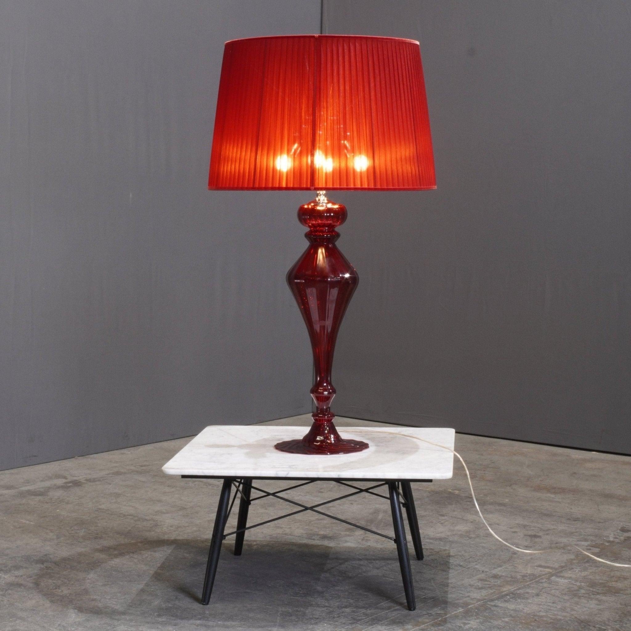 Modern Fendi Casa Red Murano Table Lamp