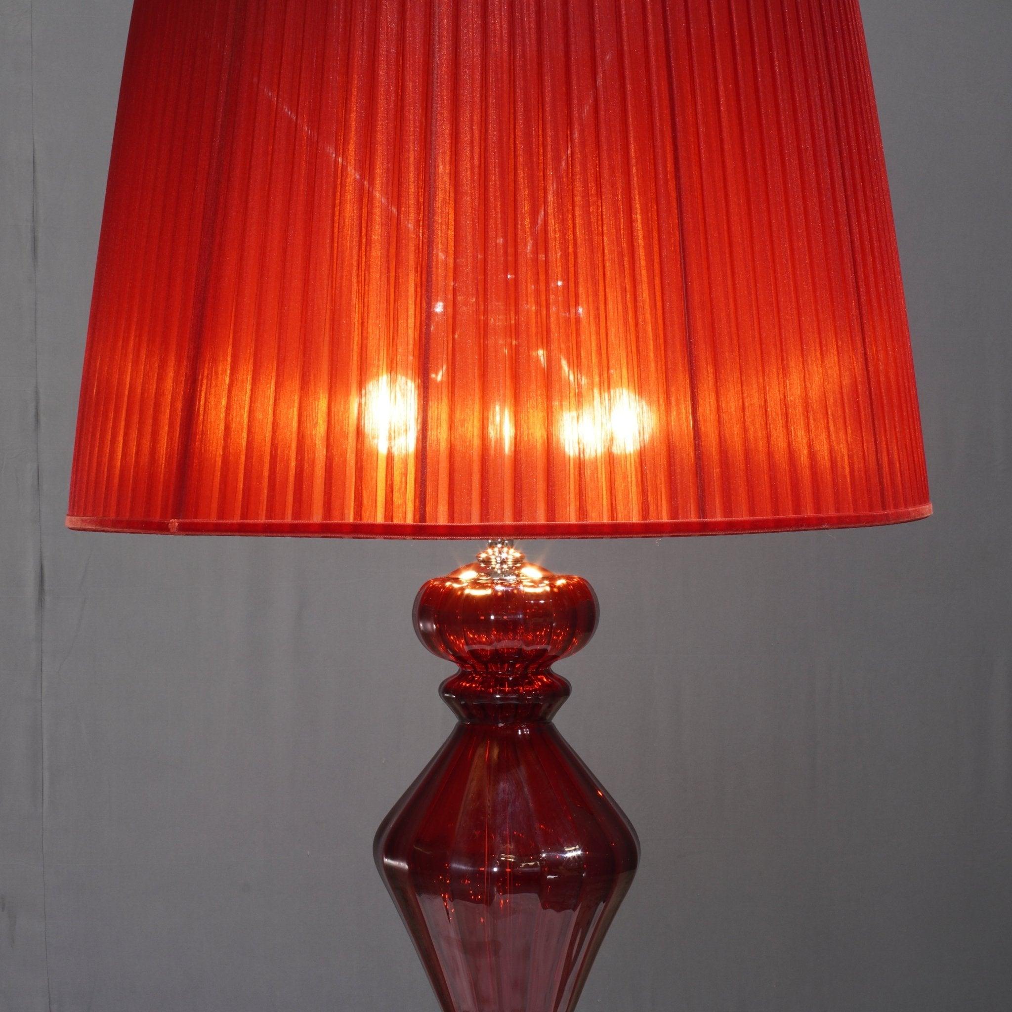 Italian Fendi Casa Red Murano Table Lamp