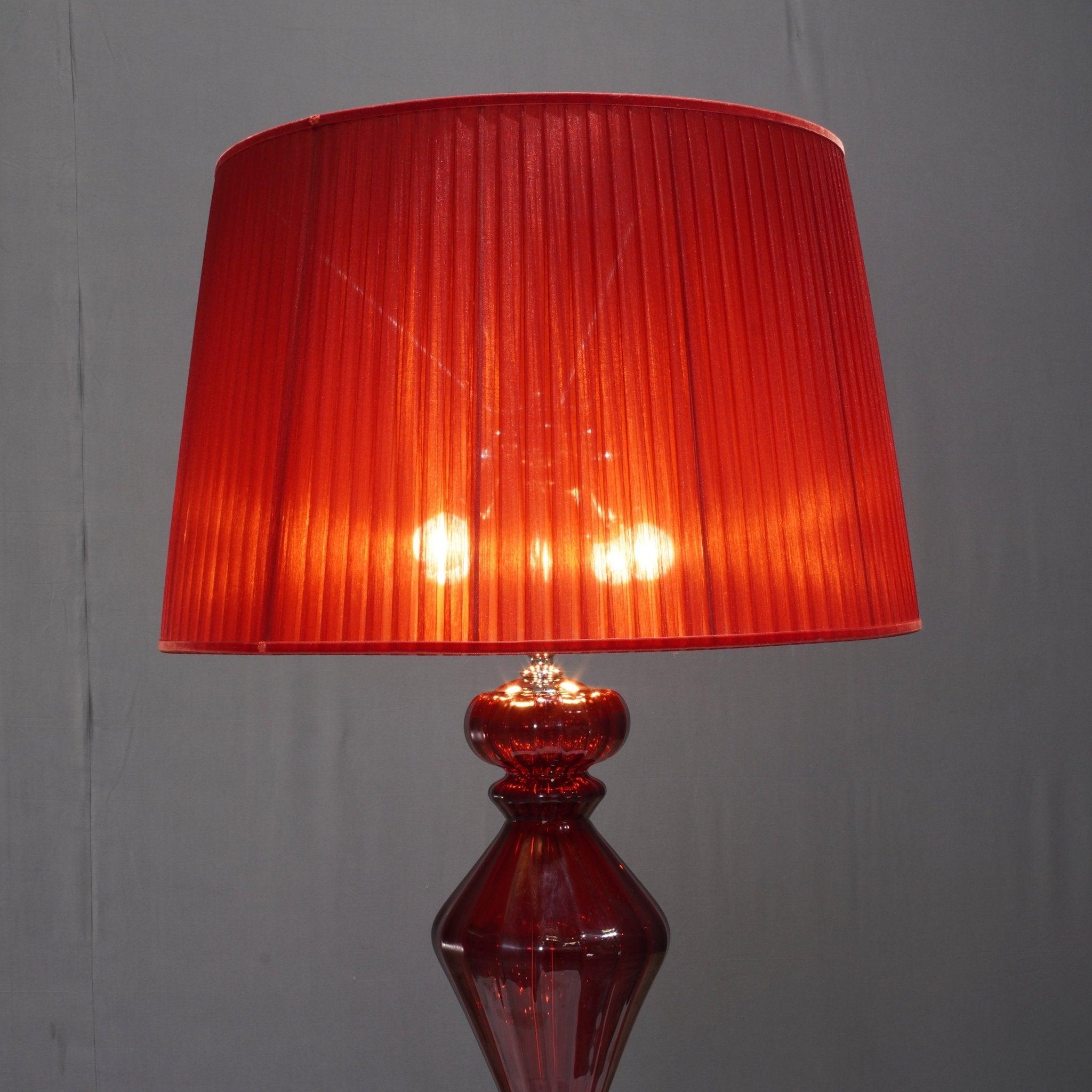 Fendi Casa Red Murano Table Lamp In Good Condition In Basildon, London