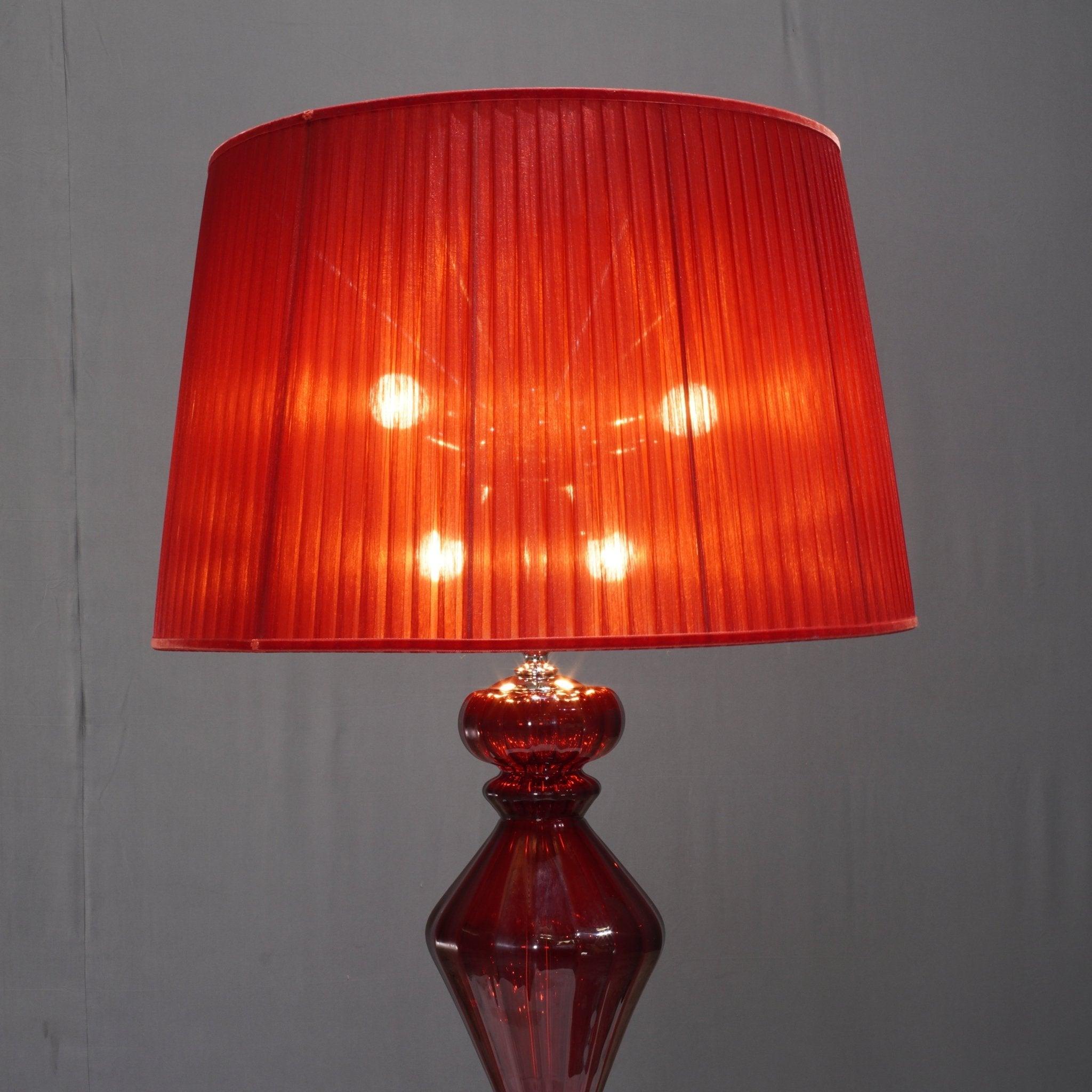 Contemporary Fendi Casa Red Murano Table Lamp