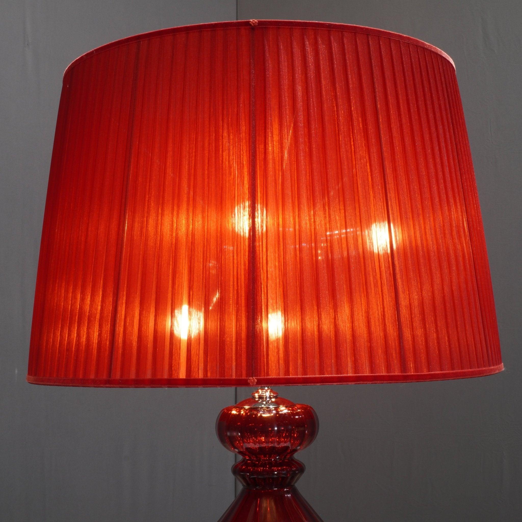 Velvet Fendi Casa Red Murano Table Lamp