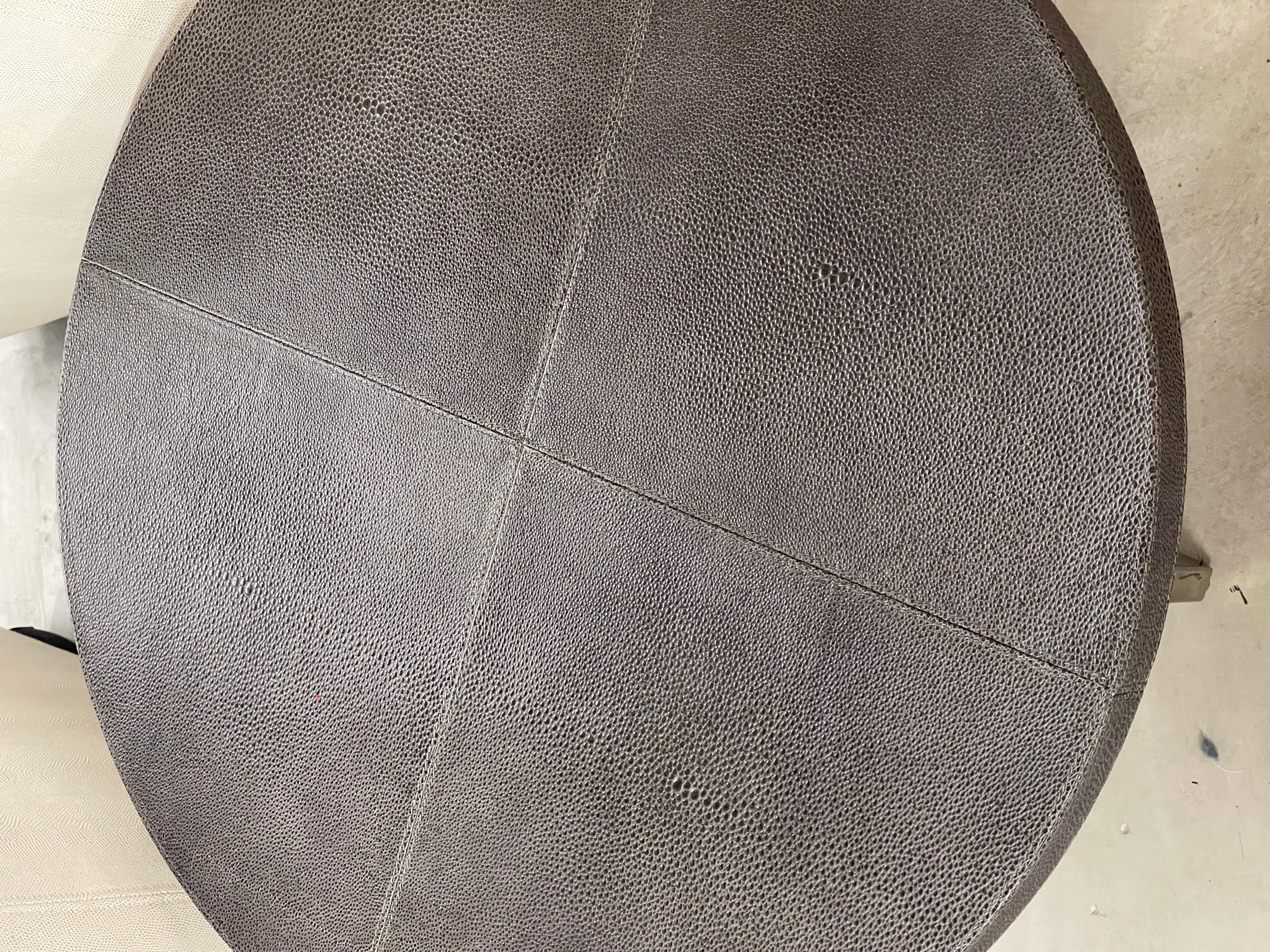 Fendi Casa Shagreen Leather Top Table For Sale 5