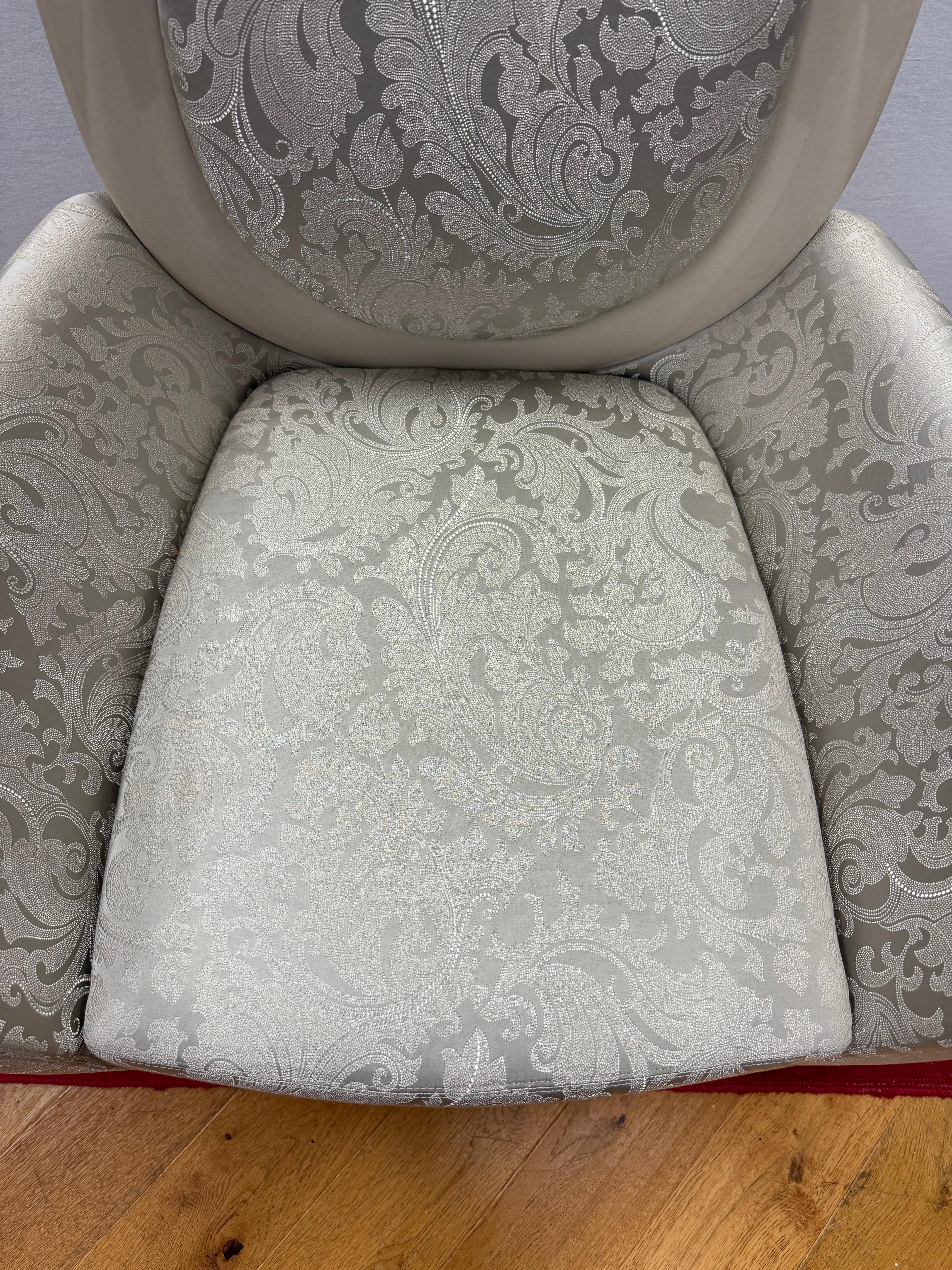 Ivory Fendi Casa Signed Garcia Arm Chair Designed by Jaime Hayon For Sale