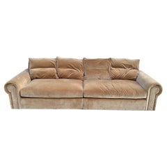 Fendi Casa Tan Camel Velvet Modular Down Sofa