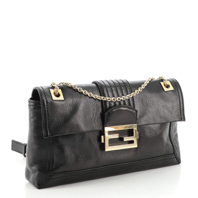 Fendi Chain Strap Baguette Leather Medium For Sale at 1stDibs