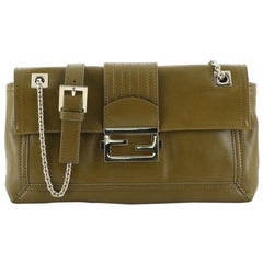 Fendi Chain Strap Baguette Leather Medium