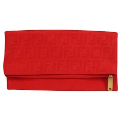 Fendi Chameleon Ff Jacquard Grosgrain Clutch