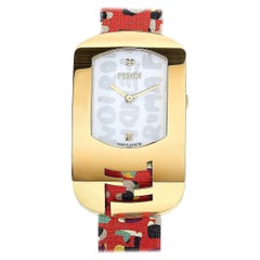 Fendi Chameleon Gold-Tone Multi-Colored Leather Watch F302434077D1