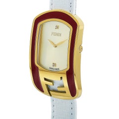 Fendi Chameleon Gold-Tone Red Enamel Quartz Watch F317435041D1