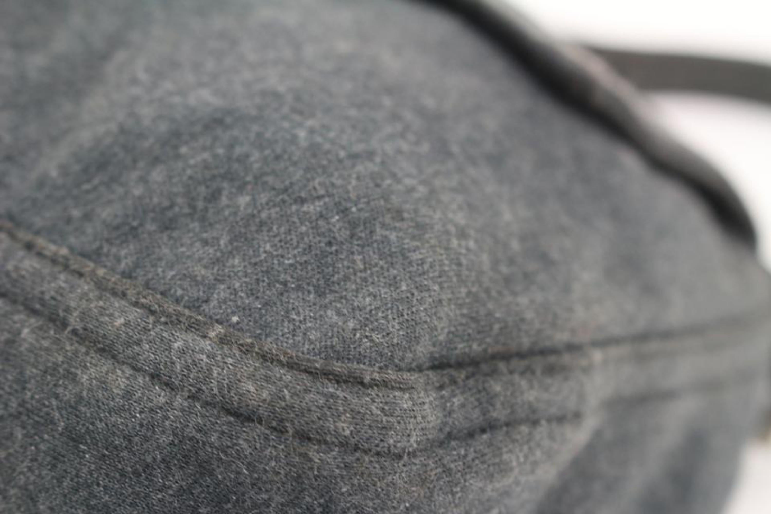 Fendi Charcoal Grey Jersey Mama Baguette Shoulder Flap 32f413s For Sale 5